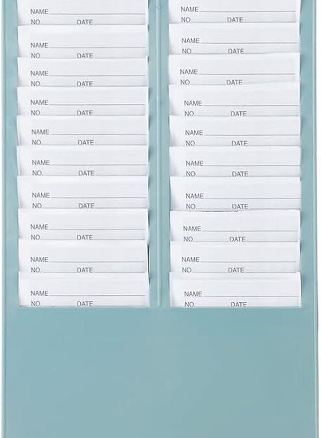 24 فتحة حامل بطاقة الحضور المعلق حامل الوقت جيب رف - Image 1